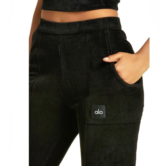 ALO Micro Corduroy Winter Break High Waist Flare Pants | XS - Picture 5 of 11